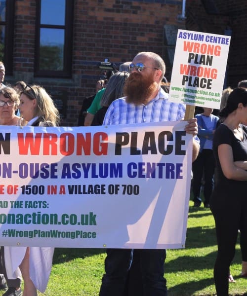 Protest signs printed placards and demonstration banners