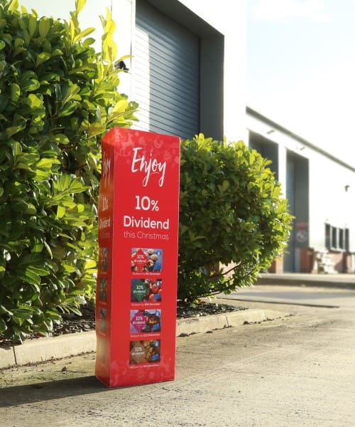 Correx® Bollard Covers advertising retail discount