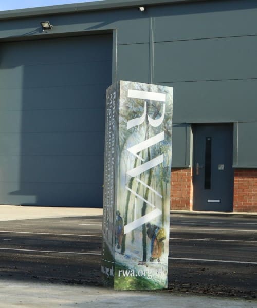 Custom printed Bollard Cover for RWA