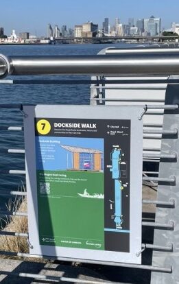 Dibond signs custom printed - dockside walk trail signs