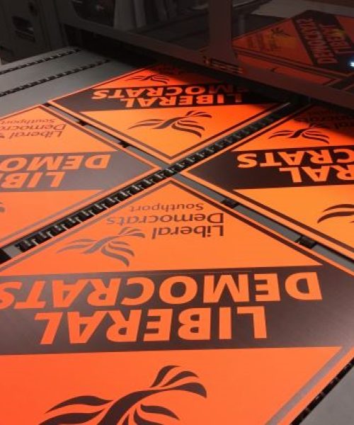 Day glo election boards