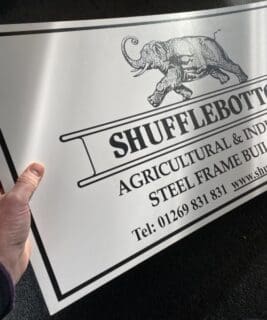 Farm, steel framed and agricultural building logo sign