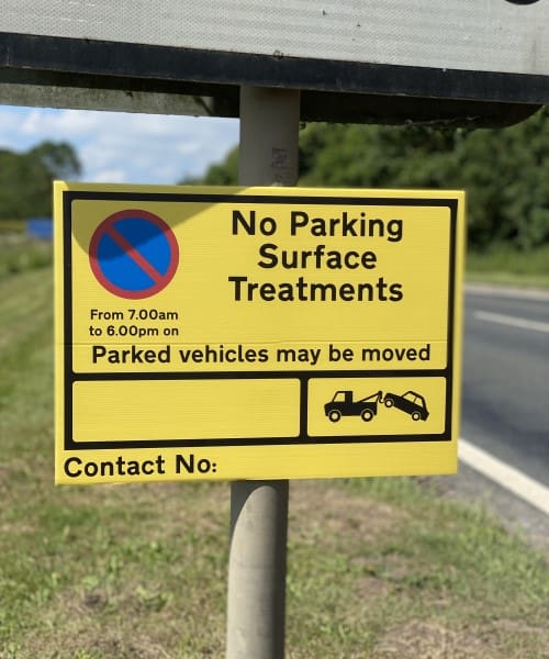 Parking suspension correx signs