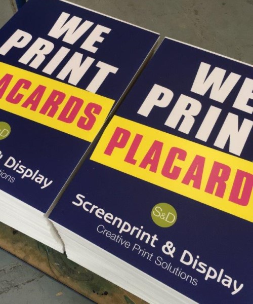 Printed peoples vote placards