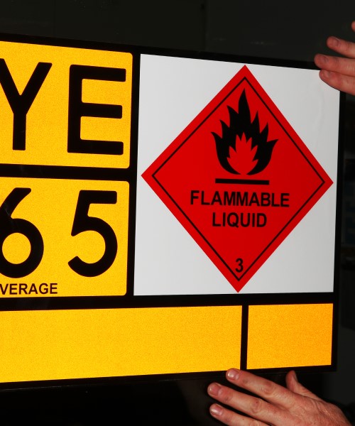 custom printed flammable reflective signage