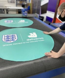 Printing floor stickers