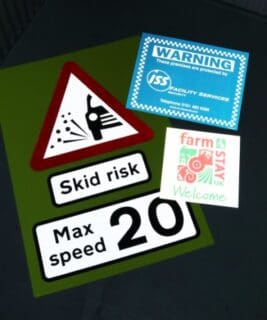 Reflective signs printed