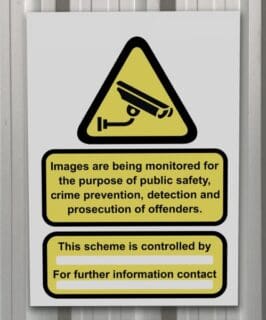 CCTV in use warning sign