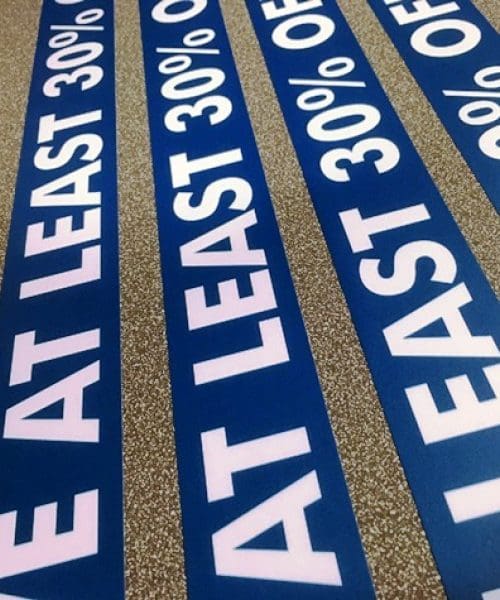 Shelf strip printing