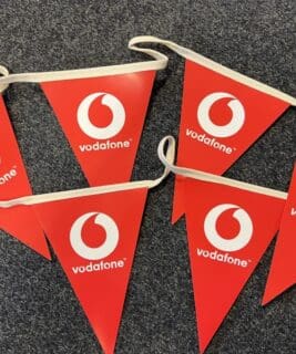 Triangle bunting pennants custom printed
