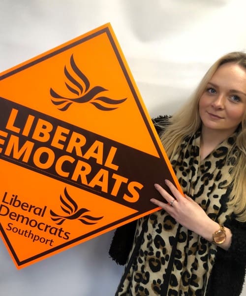 day glo fluorescent orange printing Election signs campaign boards