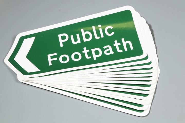 Anti Graffiti Printing public footpath stickers