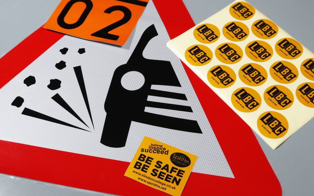 vinyl health and safety stickers and road signage