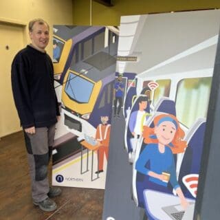 POS standee for Northern Rail