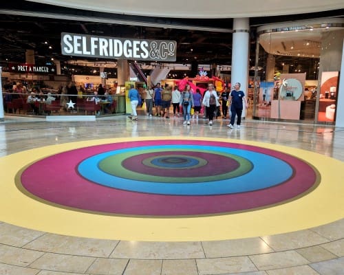 large format indoor floor graphic