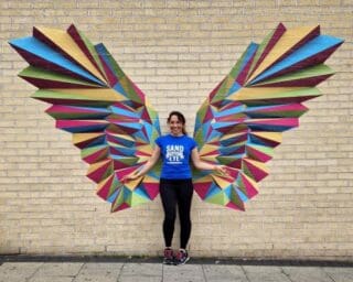 optical illusion wall stickers creating angel wings