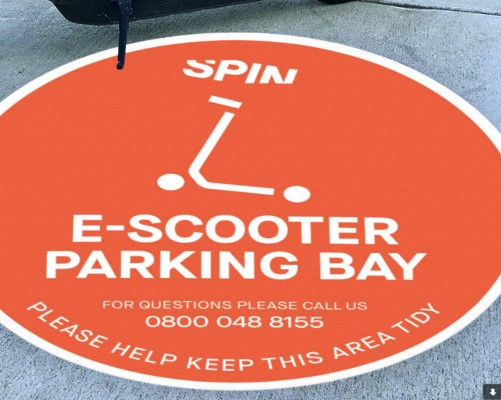 e scooter parking bay floor sticker