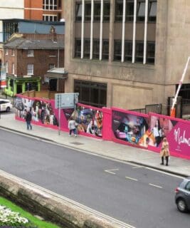 Malmaison hoarding board in York