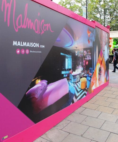 Malmaison hoarding board