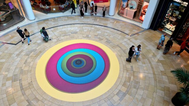 optical illusion floor stickers