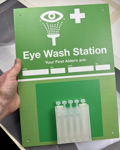 Eye wash station signs