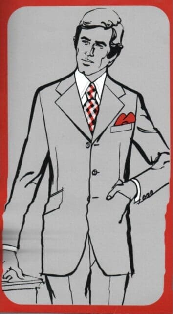 screenprinted cartoon business man