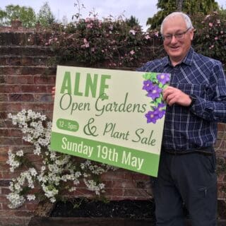 open garden event sign
