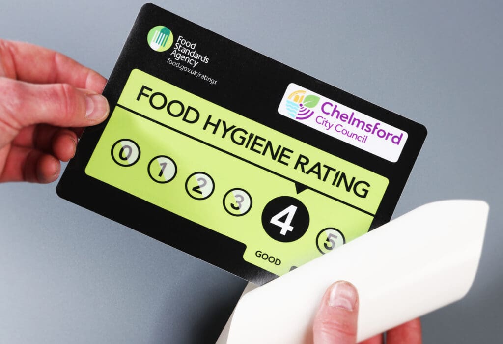 Food hygiene rating vinyl sticker