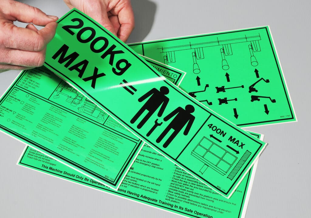 maximum weight vinyl stickers