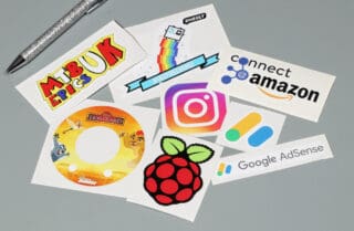collection of vinyl stickers