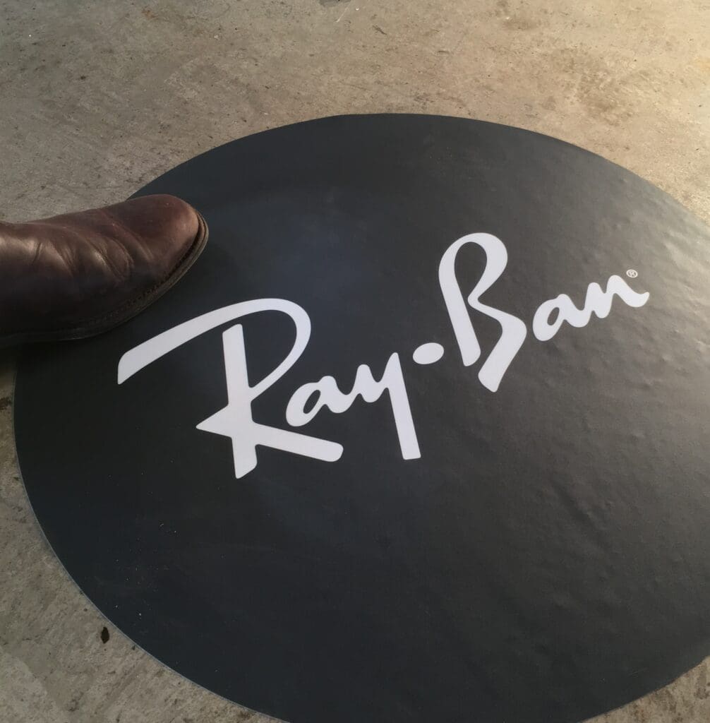 Ray-Ban round floor sticker
