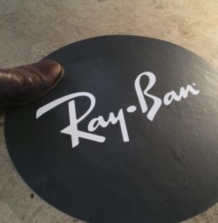 Ray-Ban round floor sticker