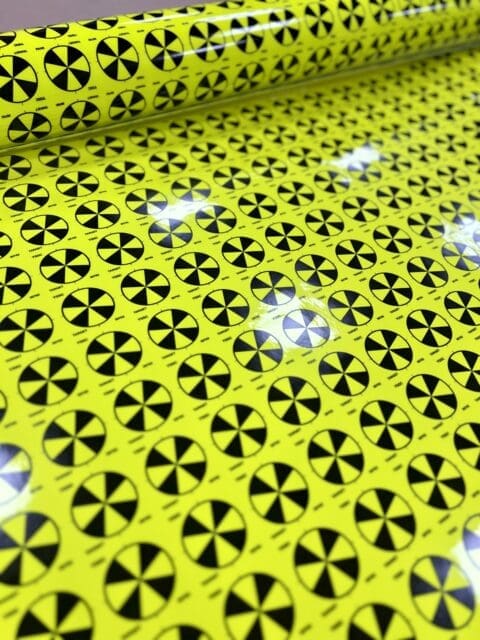Dayglo target stickers - Manufacturing stickers