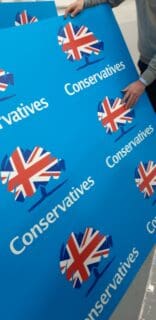 Conservative election boards custom printed & designed