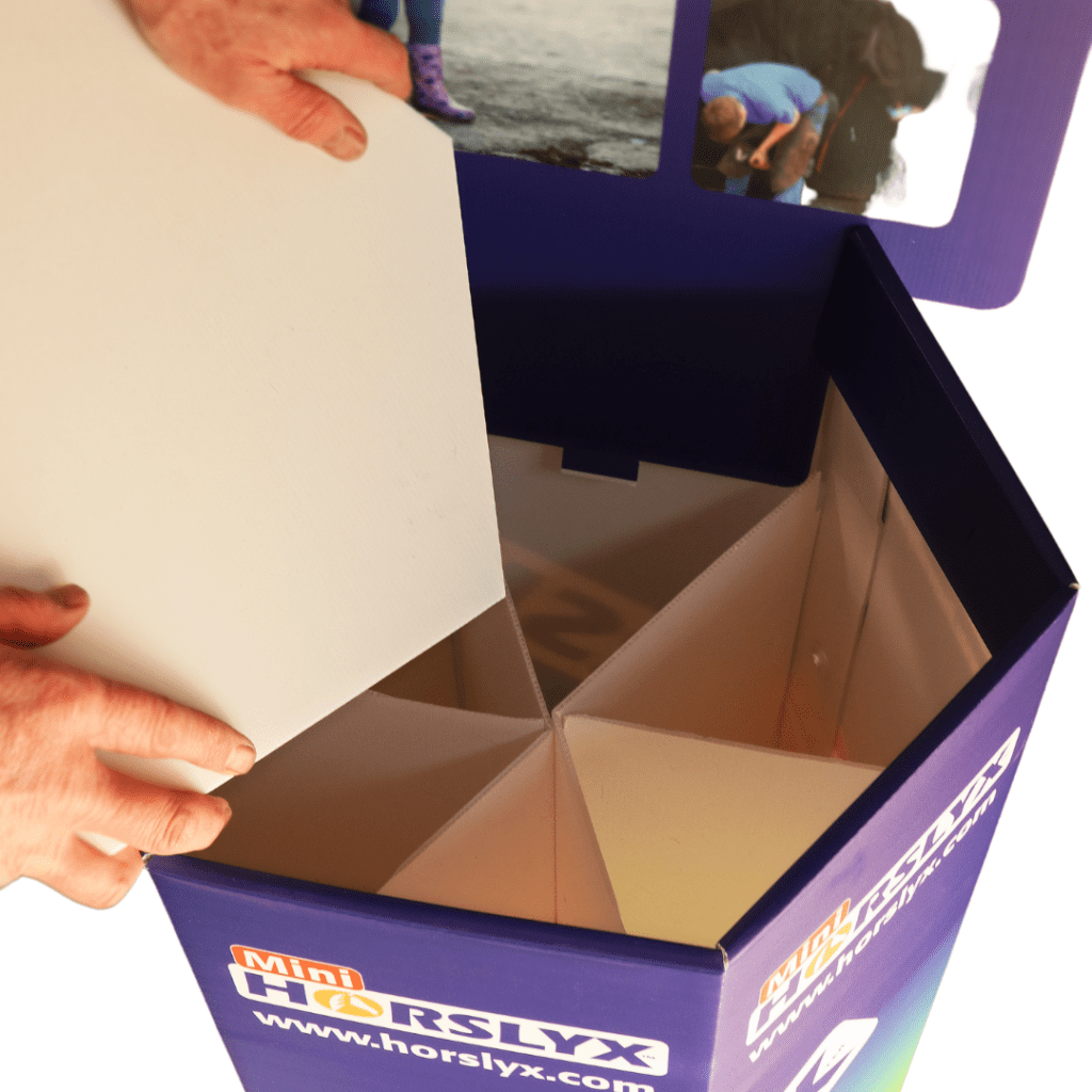 Printed dump bins with interchangeable header