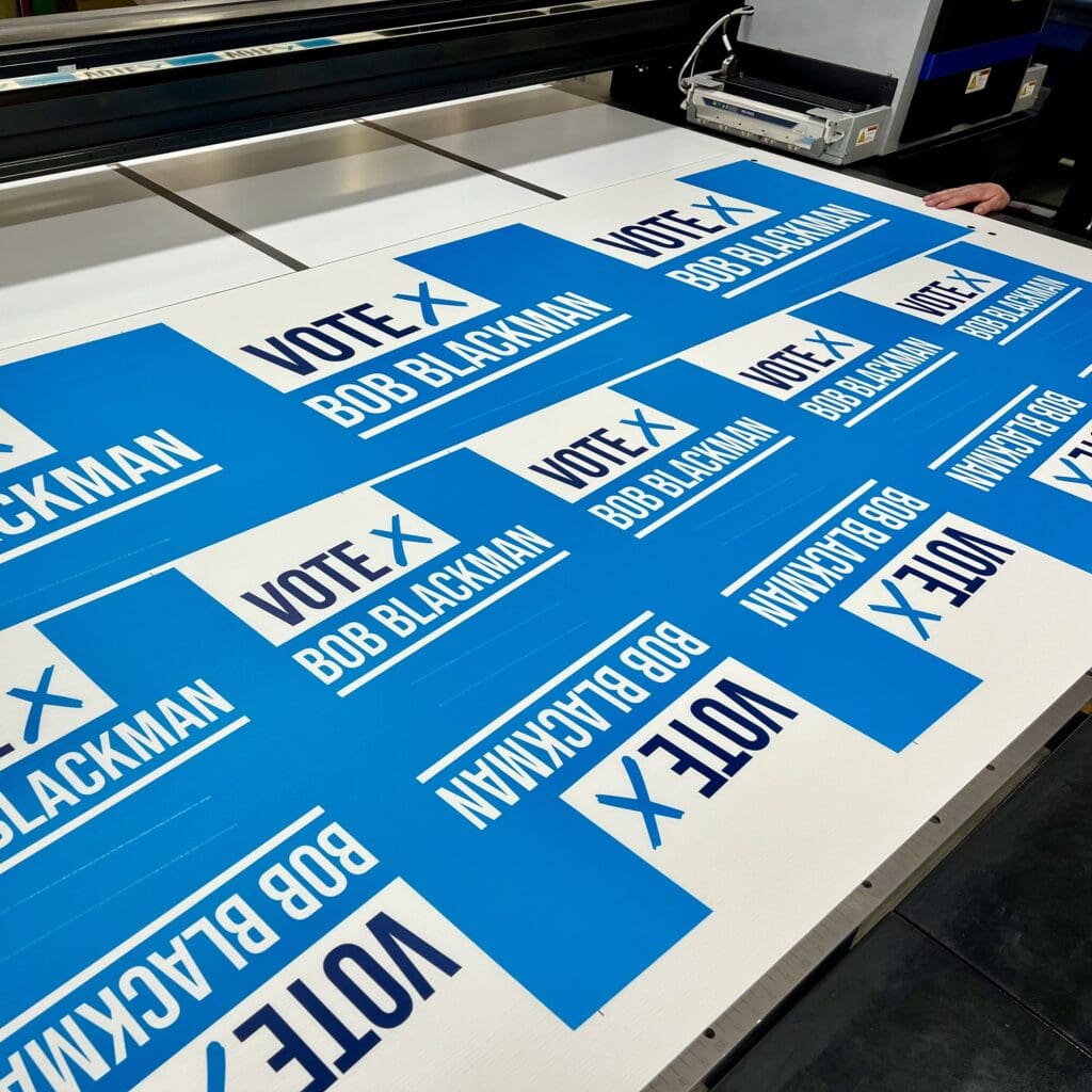 Conservative election signs