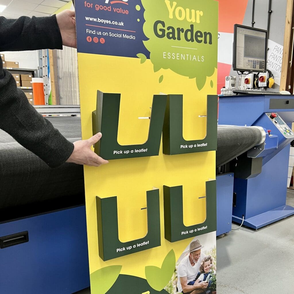 Custom made leaflet dispensers for retail