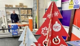 Christmas tree standee floor display