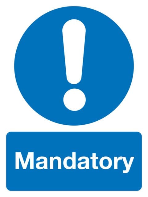 Correx printed Mandatory signs