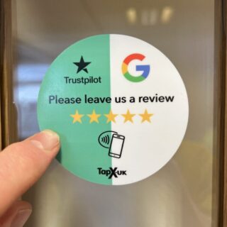Google leave a review stickers