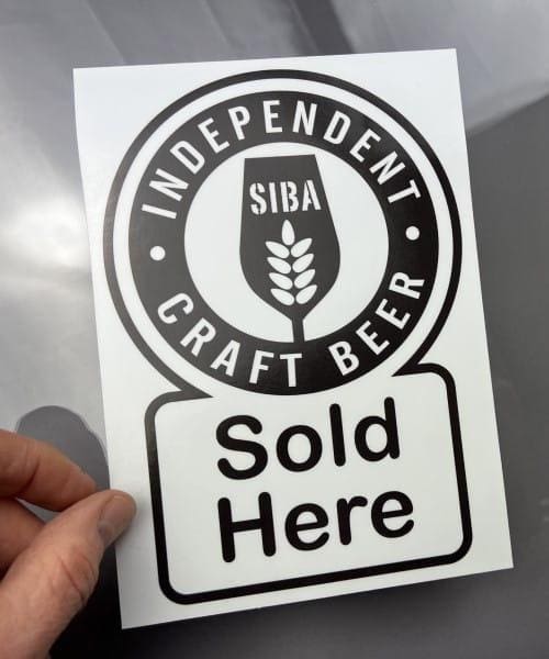 Craft beer sold here window sticker