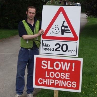 Custom printed Correx temporary road Signs