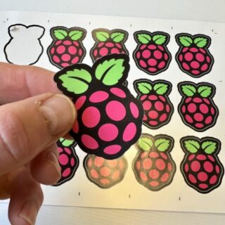 vinyl stickers on a sheet