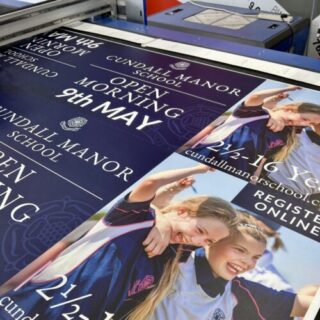 Cundall Manor open day printed sign