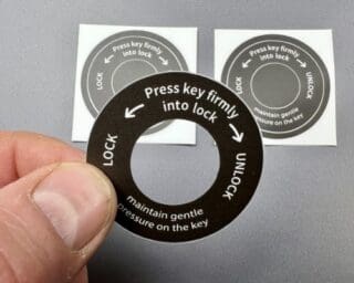 Custom shape stickers for industrial use - Equipment stickers with high tack adhesive