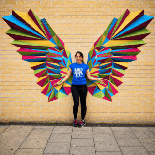 Printed wall stickers angel wings