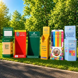 branded dumpbins custom made
